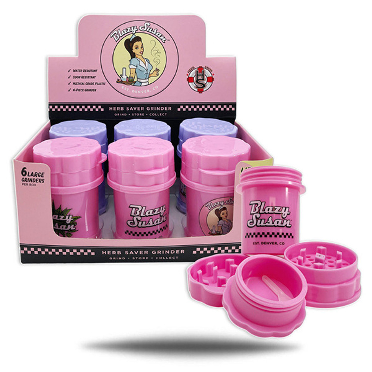 Blazy Susan Herb Saver Grinder Display